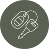 a car key with a key fob icon